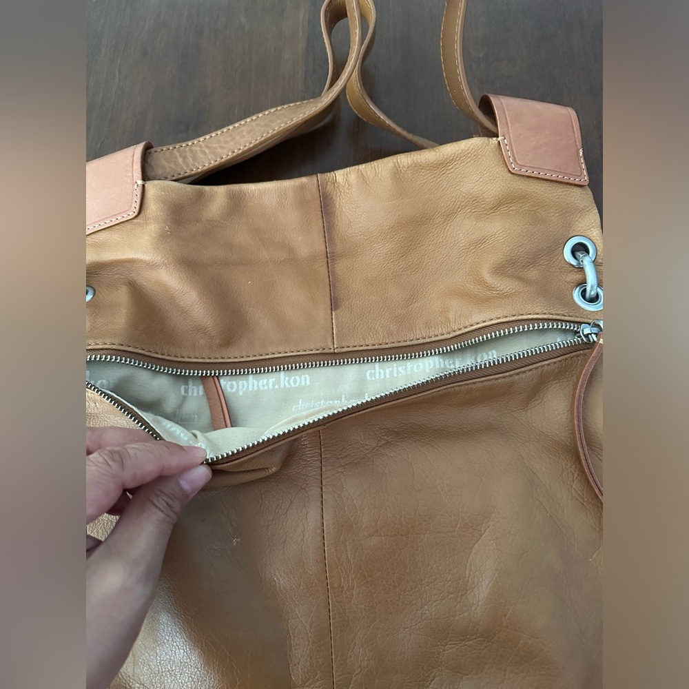 Christopher Kon Tan Leather foldover Crossbody
Satchel/Tote bag. NWOT. - Picture 9 of 14